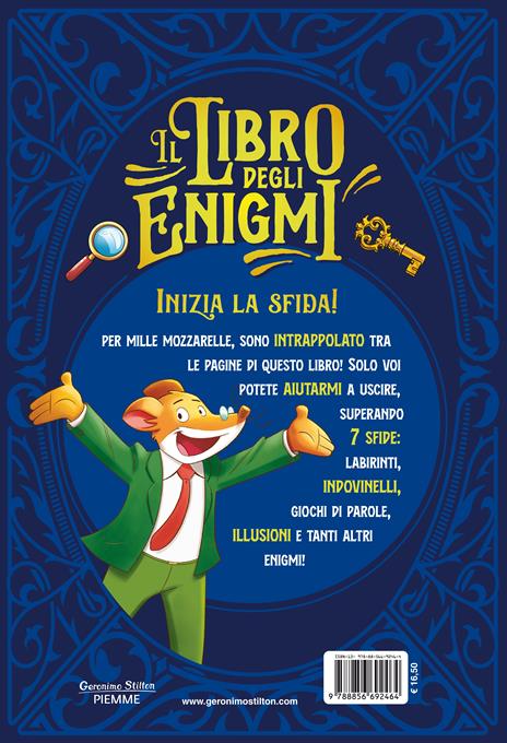 Il libro degli enigmi. Tanti giochi illustrati: labirinti, differenze, illusioni ottiche e sfide di logica - Geronimo Stilton - 2