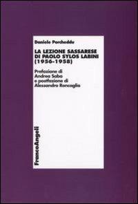 La lezione sassarese di Paolo Sylos Labini (1956-1958) - Daniele Porcheddu - copertina