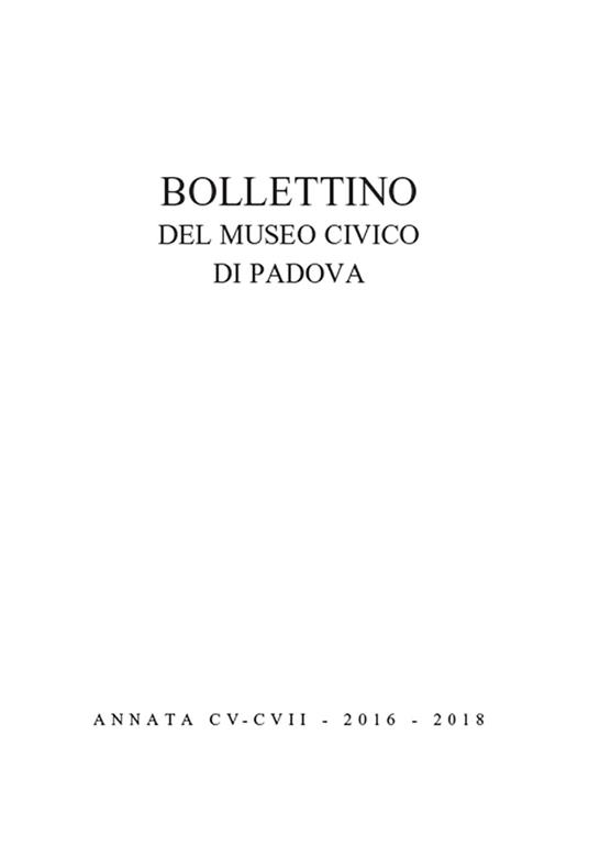 Bollettino musei civici Padova. Vol. 105-107 - copertina