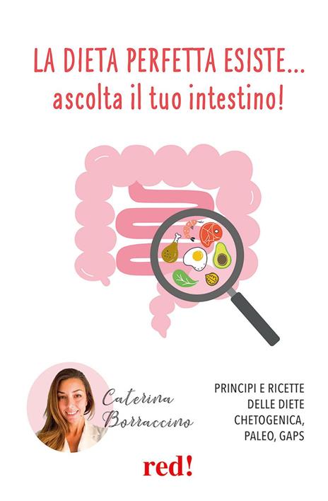La dieta perfetta esiste… ascolta il tuo intestino! Principi e ricette delle diete Chetogenica, Paleo, Gaps - Caterina Borraccino - copertina