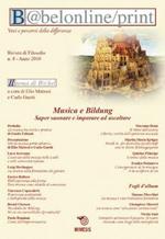 Babelonline print. Vol. 8: Musica e bildung. Saper suonare e imparare ad ascoltare