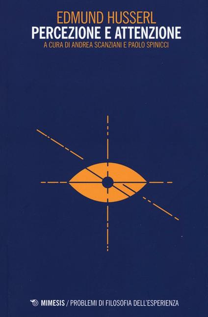Percezione e attenzione - Edmund Husserl - copertina