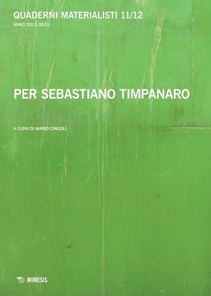 Quaderni materialisti vol. 11-12 - Mario Cingoli - copertina