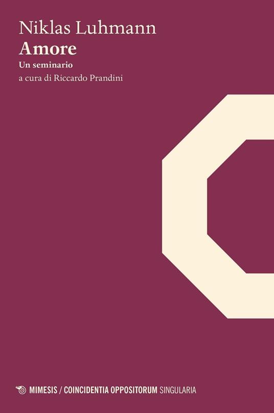 Amore. Un seminario - Niklas Luhmann - copertina