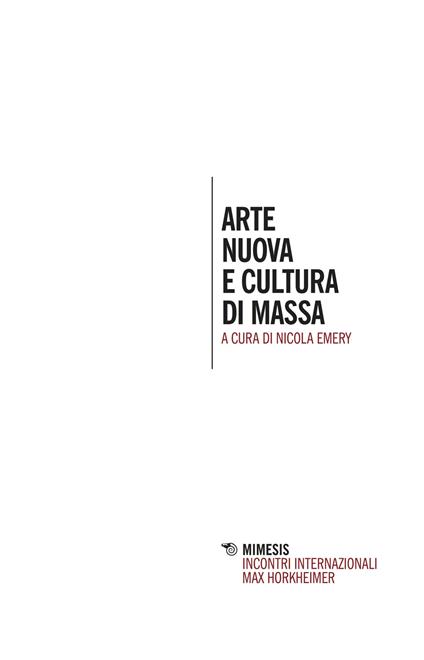 Arte nuova e cultura di massa - copertina