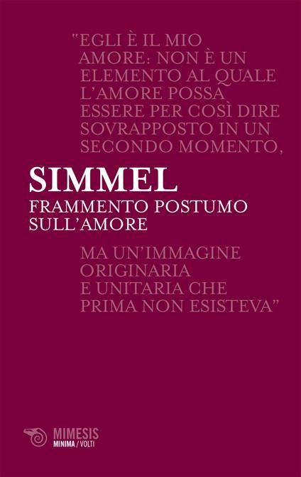 Frammento postumo sull'amore - Georg Simmel - ebook