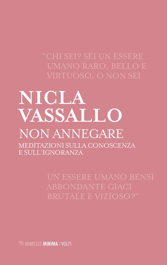 Non annegare. Meditazioni sulla conoscenza e sull'ignoranza - Nicla Vassallo - copertina