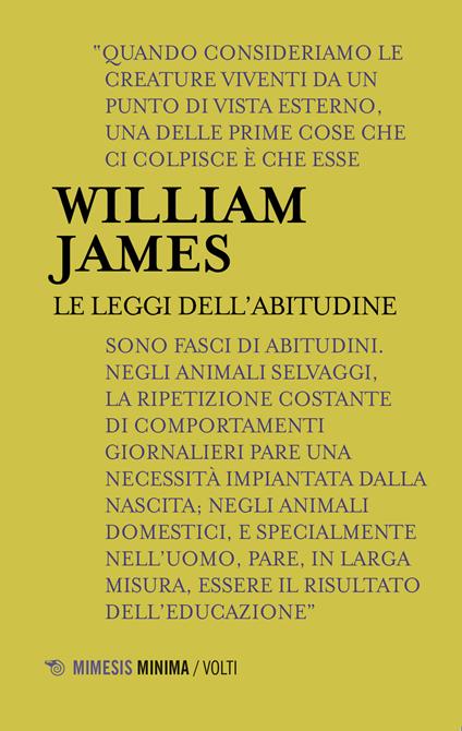 Le leggi dell'abitudine - William James - copertina