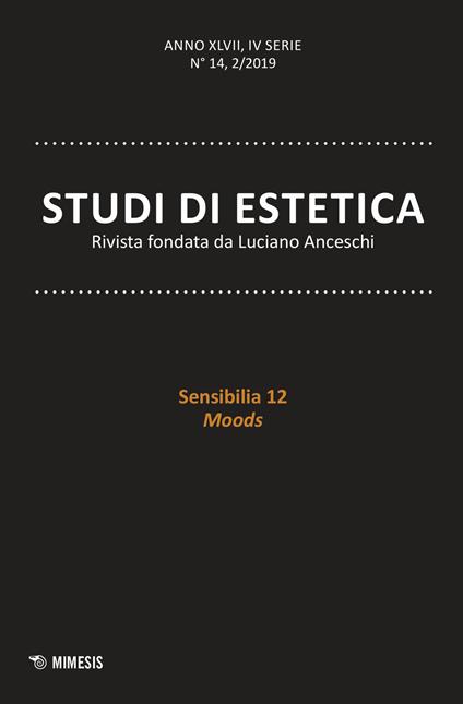 Studi di estetica (2019). Vol. 2: Sensibilia 12. Moods. - copertina