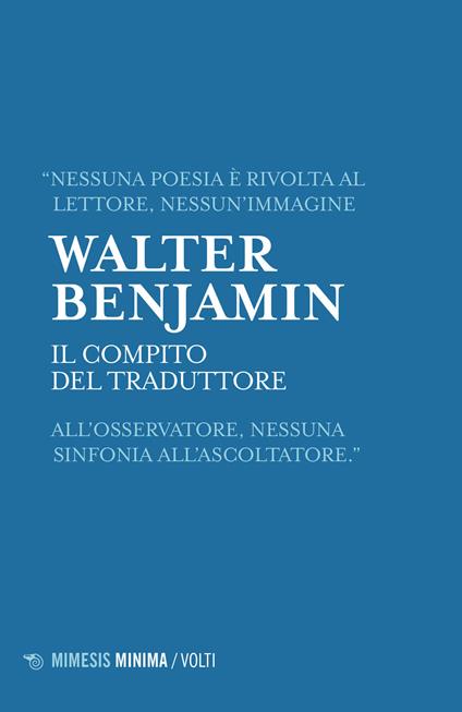 Il compito del traduttore - Walter Benjamin - copertina