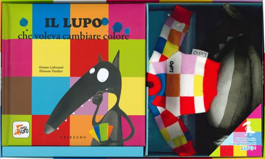 La scatola del lupo che voleva cambiare colore. Amico lupo. Ediz. a colori. Con gadget - Orianne Lallemand - copertina