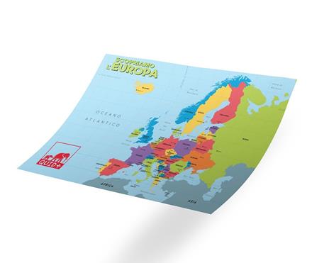 Scopriamo l'Europa. Geografia in gioco. Ispirato agli studi Glenn Doman. Con 80 carte. Con poster - 5