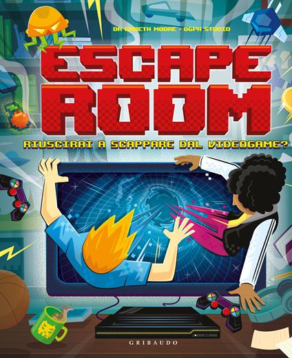 Escape room. Riuscirai a scappare dal videogame? Con 16 cartoncini fustellati con elementi press-out - copertina