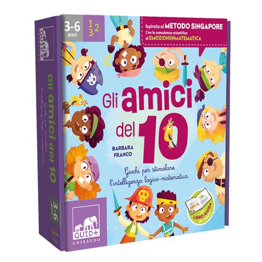 Gli amici del 10. Ediz. a colori. Con 2 dadi da montare. Con puzzle calcolatore. Con 40 Carte - Barbara Franco - copertina