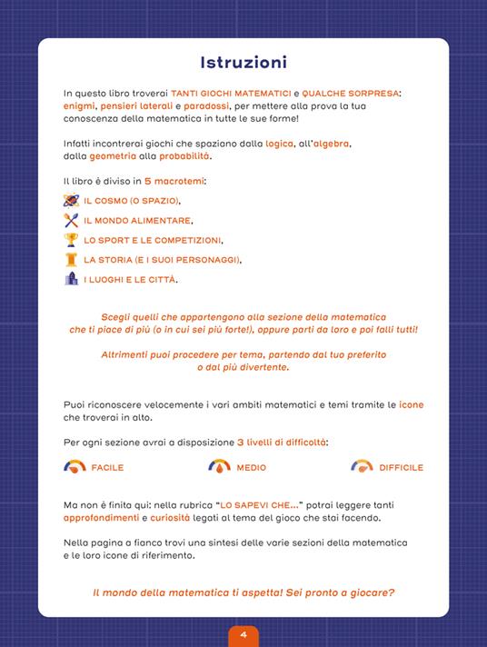 Quiz di matematica. Quaderno dei compiti per adulti