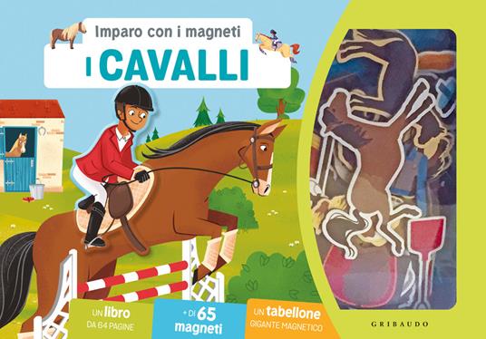 Cavalli. Imparo con i magneti. Ediz. a colori. Con 65 magneti. Con tabellone - copertina