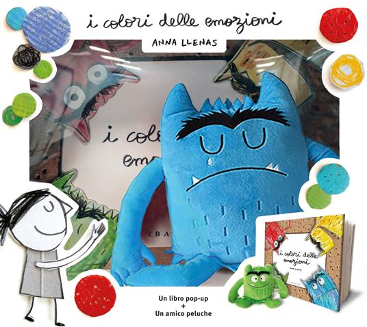 I colori delle emozioni pop up. Ediz. a colori. Con minipeluche blu - Anna Llenas - copertina