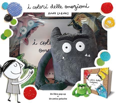 I colori delle emozioni pop up. Ediz. a colori. Con minipeluche nero - Anna Llenas - copertina