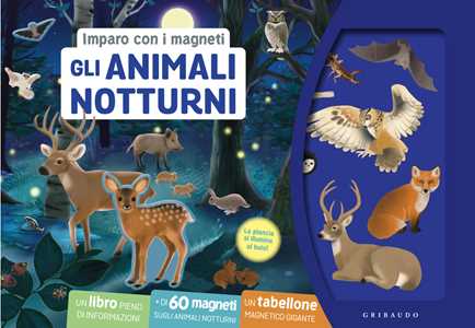 Libro Gli animali notturni. Imparo con i magneti. Ediz. a colori. Con 60 magneti. Con tabellone magnetico gigante 