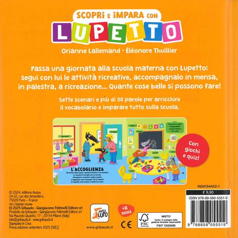 Scopri e impara con Lupetto. La scuola. Amico Lupo. Ediz. a colori - Orianne Lallemand - 3