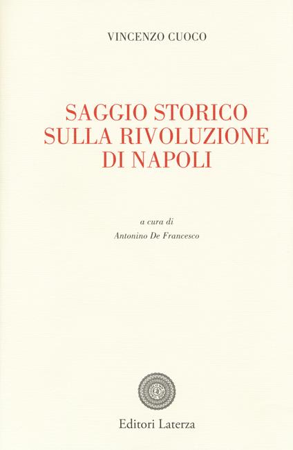 Saggio storico sulla rivoluzione di Napoli - Vincenzo Cuoco - copertina