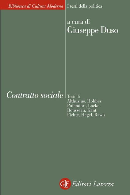 Contratto sociale - Giuseppe Duso - ebook