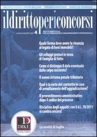 Il diritto per i concorsi (2011). Vol. 4 - copertina