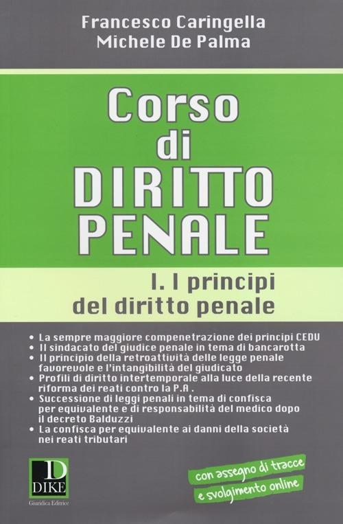 Corso di diritto penale. Vol. 1: I principi del diritto penale - Francesco Caringella,Michele De Palma - copertina