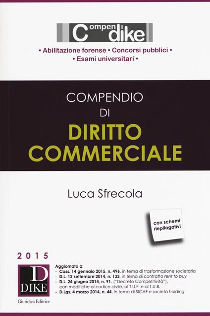 Compendio di diritto commerciale - Luca Sfrecola - copertina