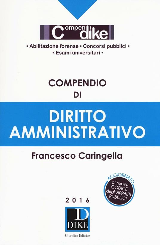 Compendio di diritto amministrativo - Francesco Caringella - copertina