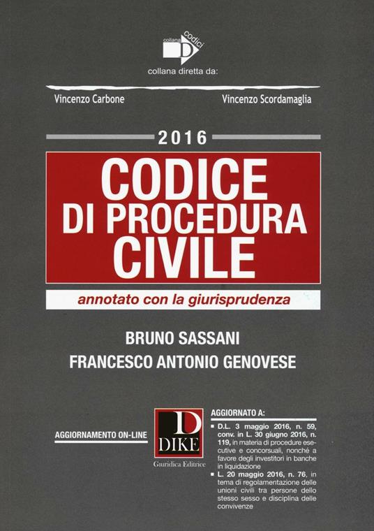 Codice di procedura civile. Annotato con la giurisprudenza. Con aggiornamento online - Bruno Sassani,Francesco Antonio Genovese - copertina