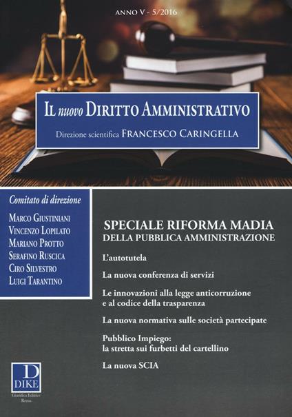Il nuovo diritto amministrativo (2016). Vol. 5 - copertina