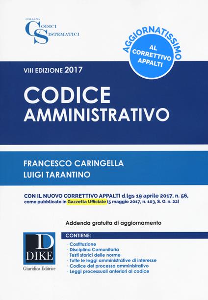 Codice amministrativo. Con Contenuto digitale per download e accesso online - Francesco Caringella,Luigi Tarantino - copertina