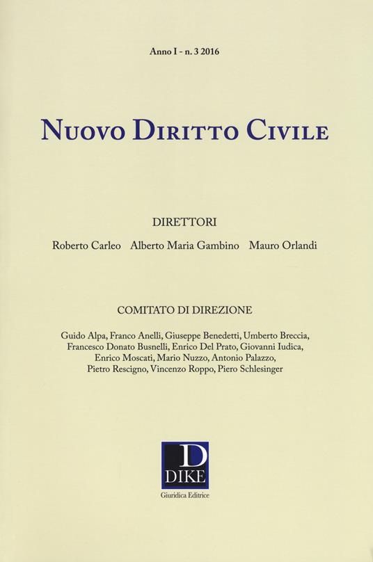 Nuovo diritto civile (2016). Vol. 3 - copertina