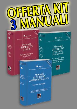 Kit tre manuali: diritto civile-penale generale-amministrativo - copertina