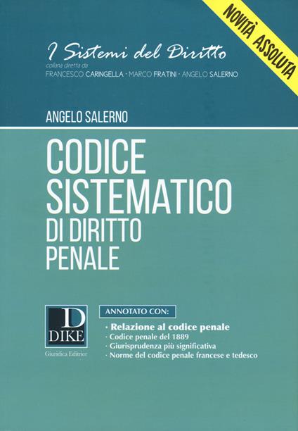 Codice sistematico di diritto penale - Angelo Salerno - copertina