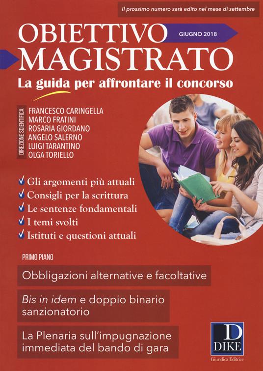 Obiettivo magistrato. La guida per affrontare il concorso (2018). Vol. 6: Giugno - copertina