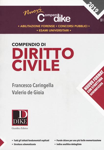 Compendio di diritto civile - Francesco Caringella,Valerio De Gioia - copertina