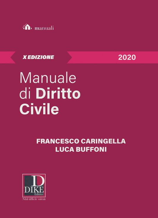 Manuale di diritto civile 2020 - Francesco Caringella,Luca Buffoni - copertina