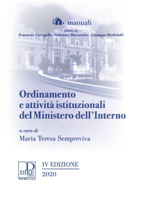 Ordinamento e attività istituzionali del Ministero dell'interno - copertina