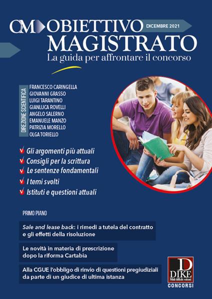 Obiettivo magistrato. La guida per affrontare il concorso (2021). Vol. 9: Dicembre - copertina