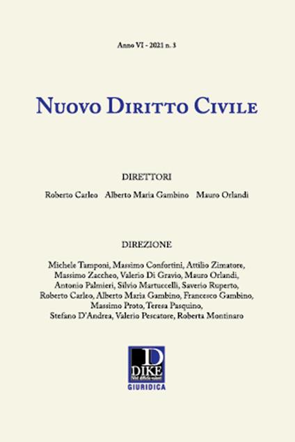 Nuovo diritto civile (2021). Vol. 3 - copertina