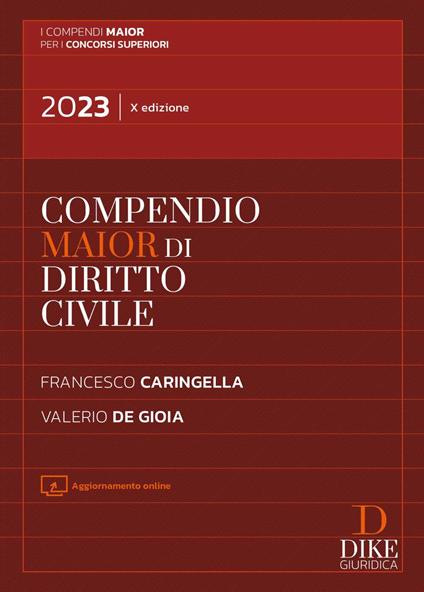 Compendio di diritto civile. Ediz. maior - Francesco Caringella,Valerio De Gioia - copertina