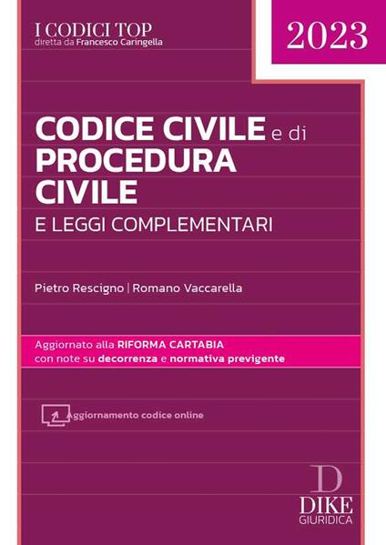 Codice civile e di procedura civile e leggi complementari. Con aggiornamento online - Pietro Rescigno,Romano Vaccarella - copertina