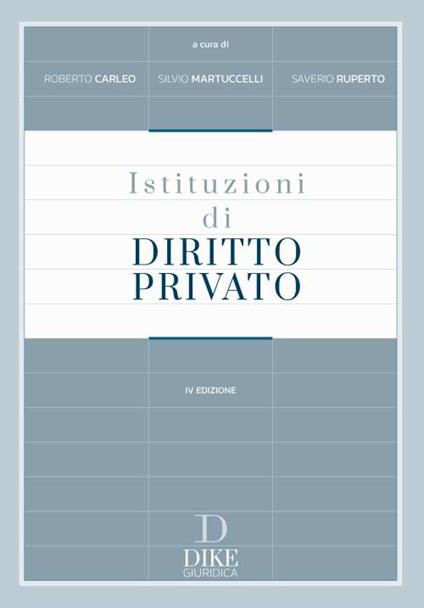 Istituzioni di diritto privato - copertina
