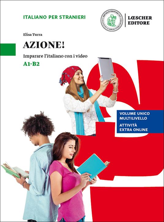 Azione! Imparare l’italiano con i video. Livello A1-B2. Con espansione online - Elisa Turra - copertina