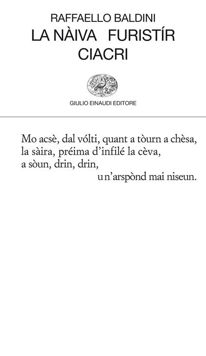 La nàiva-Furistír-Ciacri - Raffaello Baldini - ebook