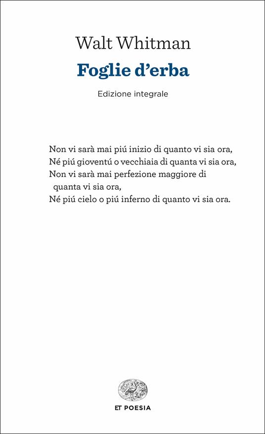 Foglie d'erba. Ediz. integrale - Walt Whitman,Enzo Giachino - ebook