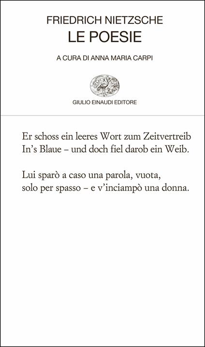 Le poesie - Friedrich Nietzsche,Anna Maria Carpi - ebook