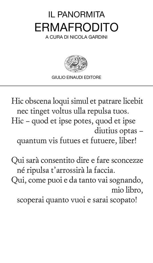 Ermafrodito. Testo latino a fronte - Il Panormita,Nicola Gardini - ebook